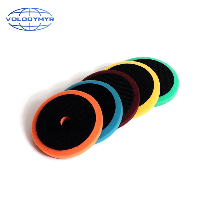 Car Polishing Disc Pads Polish Pad 6inch with 5inch Hook and Loop Auto Accessorie for Buffing Polishing Machine Sponge Foam