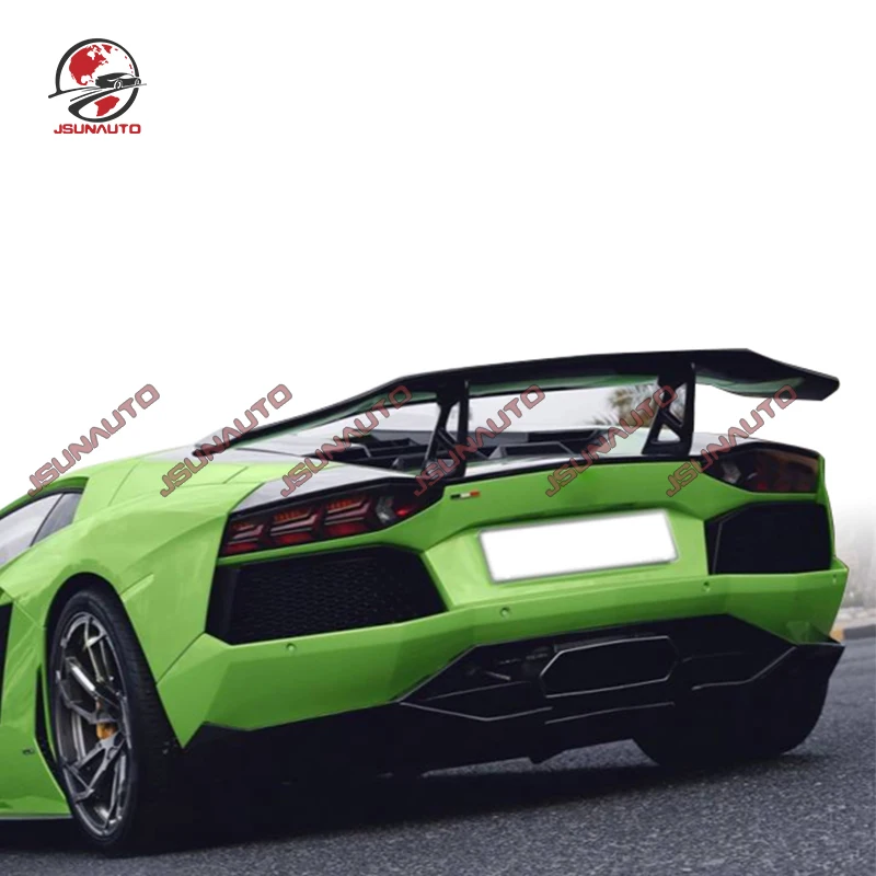 

Real Carbon Fiber Rear Spoiler For Lamborghini Aventador LP700 LP720 LP750 D Style Rear Trunk Double Layer Spoiler Tail CF Kit