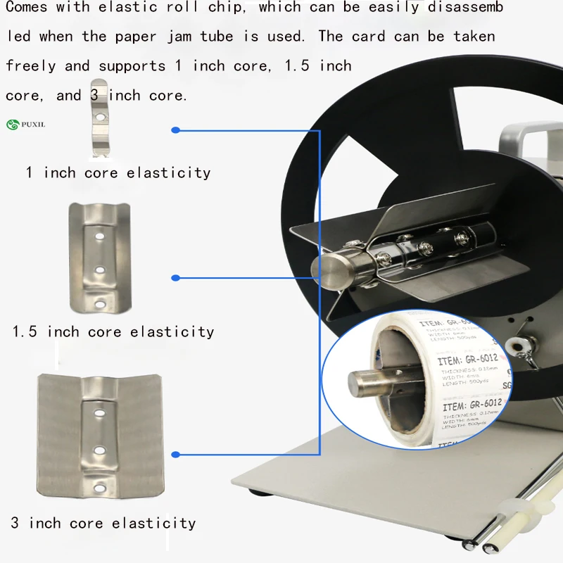 Imagem -03 - Máquina Rebobinadora Automática de Papel Velocidade Ajustável de Etiqueta Rebobinador de Código de Barras