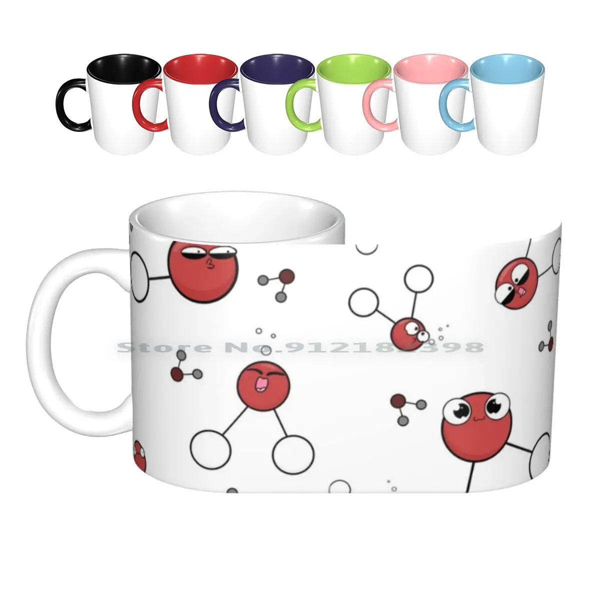 Stay-Water Molecules Ceramic Mugs Coffee Cups Milk Tea Mug Water Amoeba Sisters Molecules Amoebasisters Science Biology