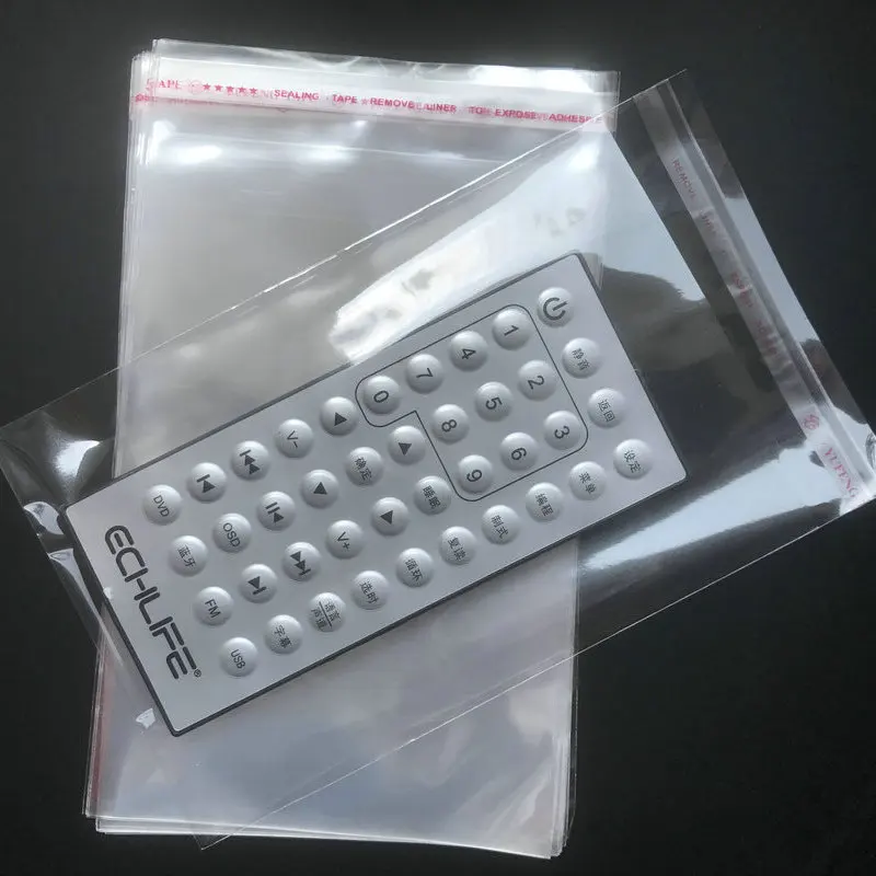 100 Multiple size Clear Self-adhesive Cello Cellophane Bag Self Sealing Small Plastic Bags for Candy Packing Resealable Bag