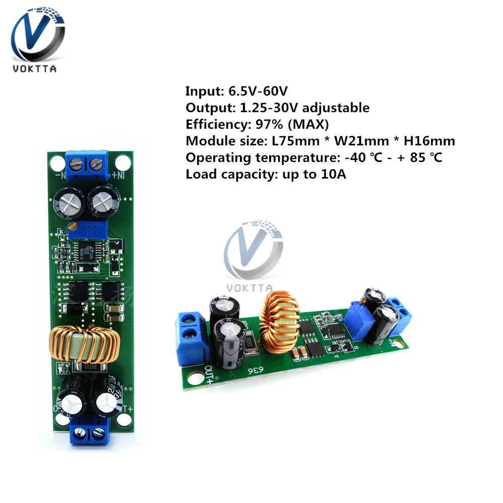 DC-DC 60V Synchronous Rectification Adjustable Step-Down Module Adjustable 5A Regulator Buck Converter Expansion Board Module