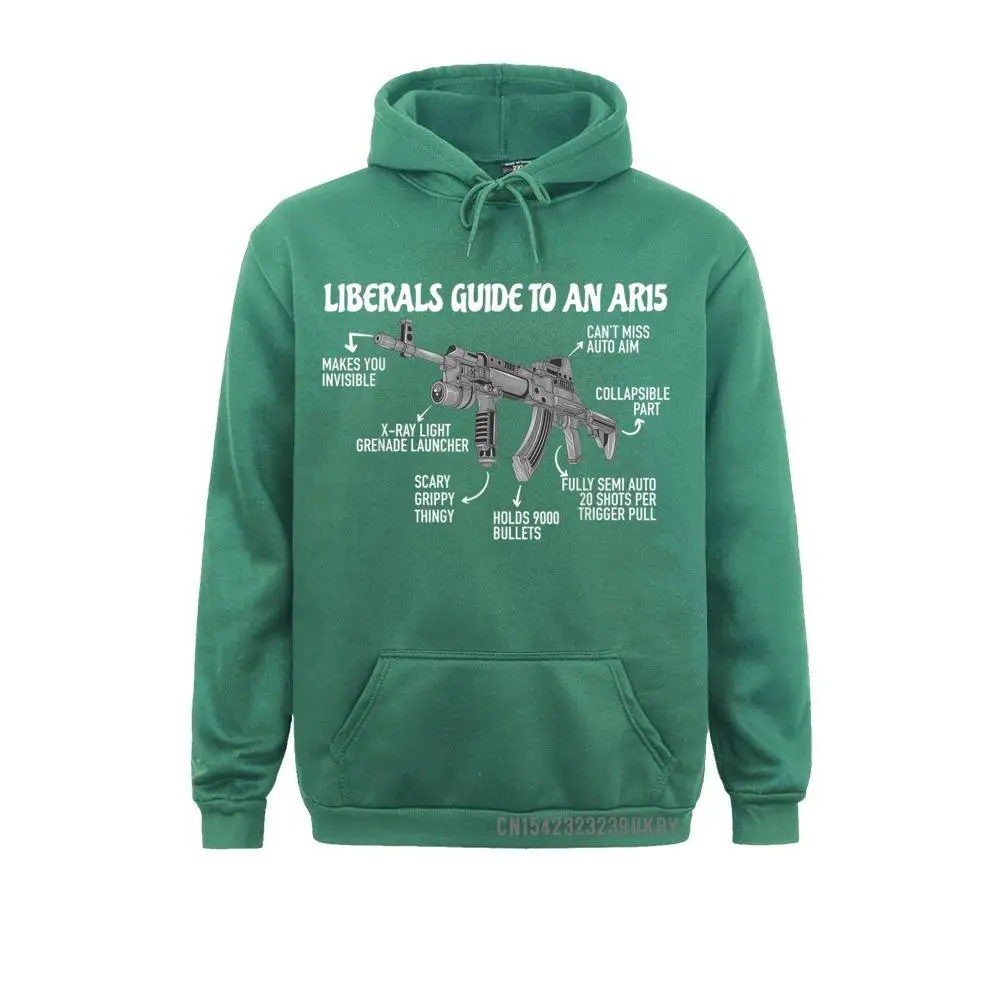 Men Long Sleeve Liberals Guide To An AR15 Funny Anti Liberal Pro Gun AR15 2A Hoody Sweatshirts Design Hoodies Sportswears