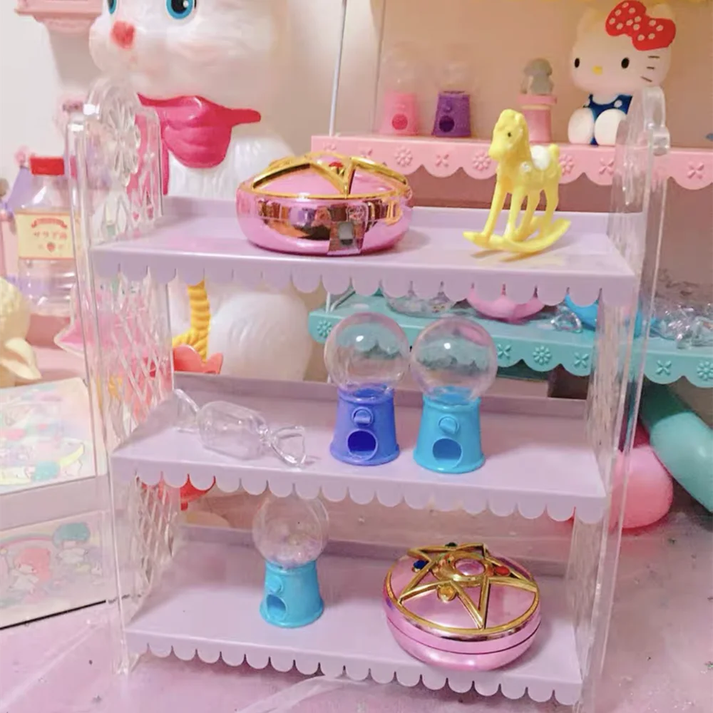 折りたたみ式収納棚,ピンクのデスクトップ,3層,折りたたみ式,寮用,無料