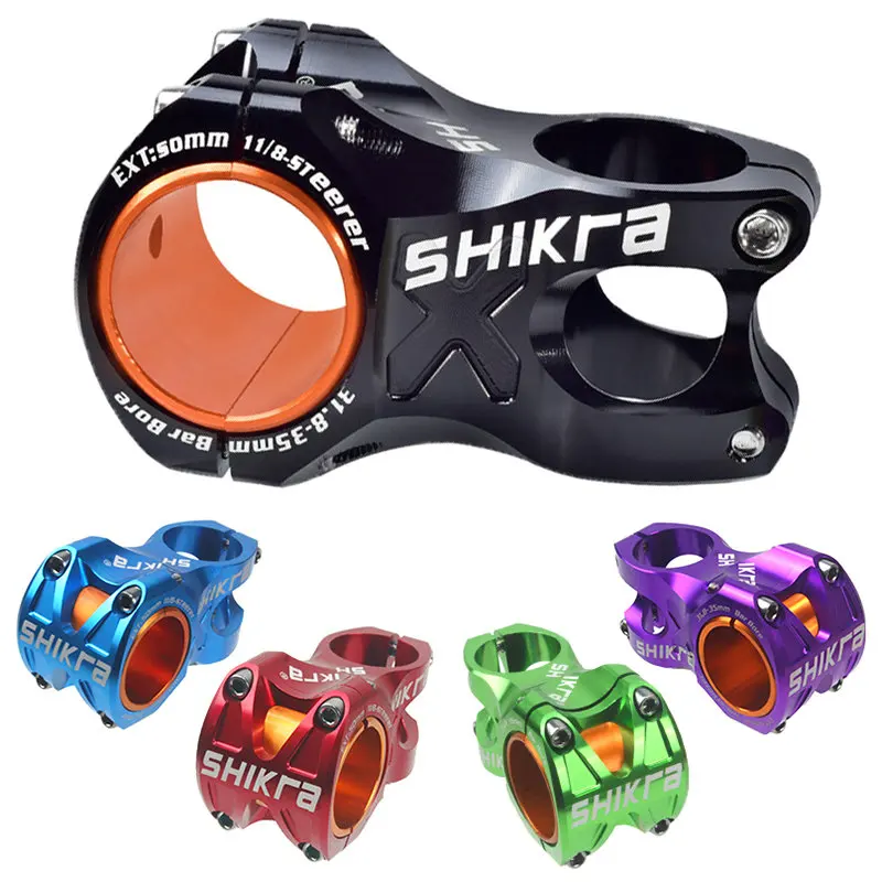 

SHIKRA Bicycle Stem Mountain Road Bike Stem Ultralight Stem 35mm 31.8mm Handlebar Stem 50mm Bike Riser MTB AM XC DH Stem