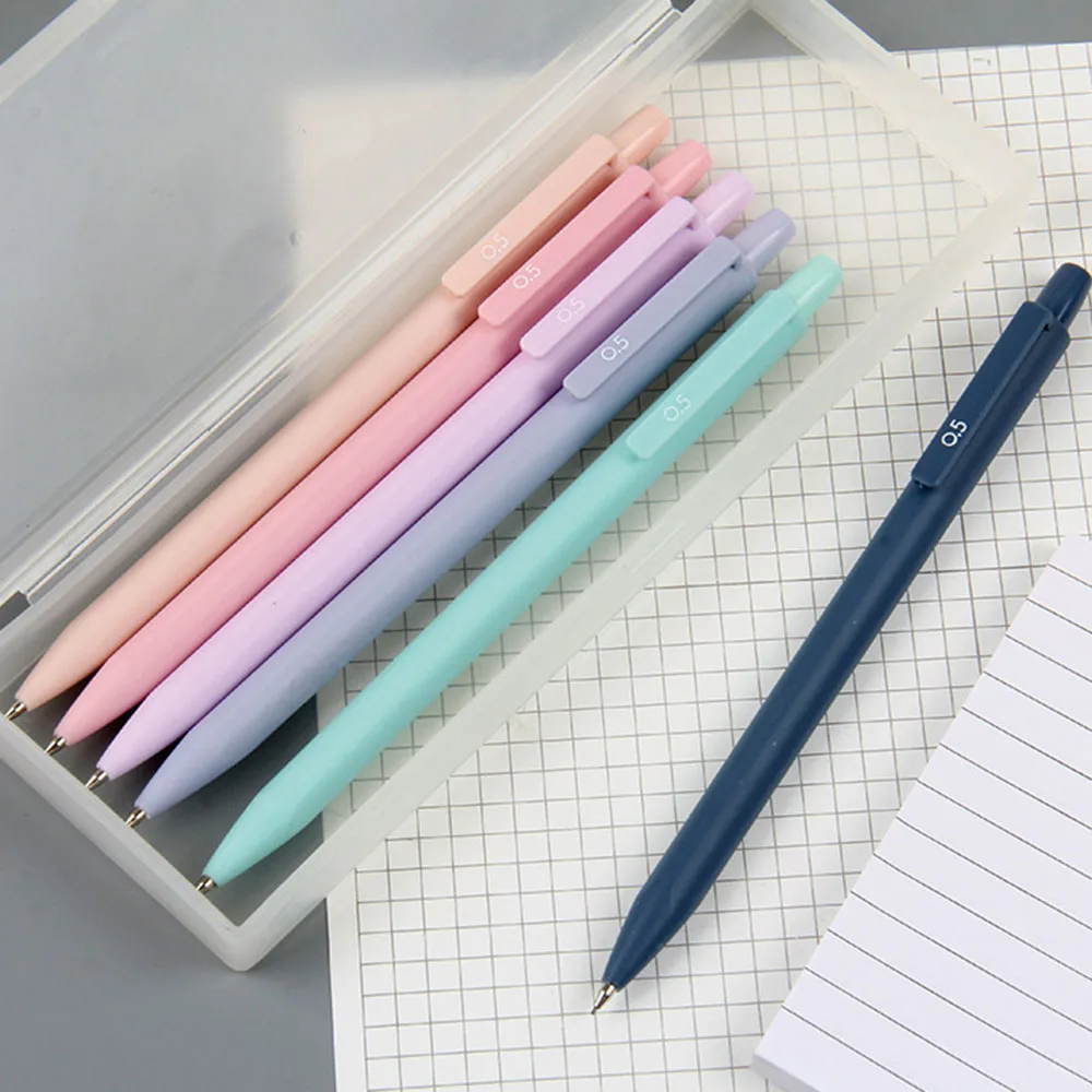 6 teile/los Morandi Farbe Druckbleistift für Schüler Reine Farbe 0,5mm/0,7mm – Detail 7
