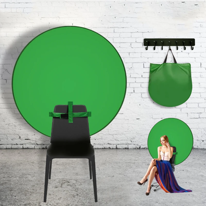 75/110/142cm portable collapsible green screen backdrop Photography Background chair strap background For Photography Studio