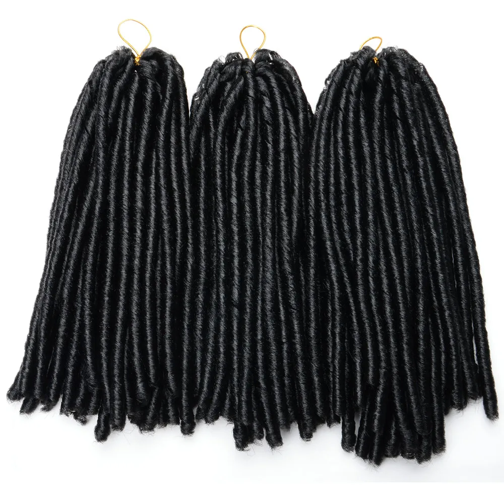 Full Star Häkelzöpfe Synthetische Haarverlängerungen Weiche Faux Locs Schwarz Braun Bug Farbe 70 G/Pack Häkelhaar für Frauen – Detail 16