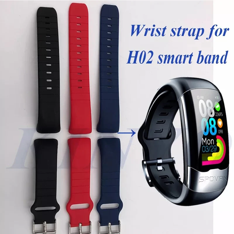 

Hot Selling original wrisband replacement wrist strap watch band red blue black belt watchband For H02 ECG PPG SPOVAN Accessor