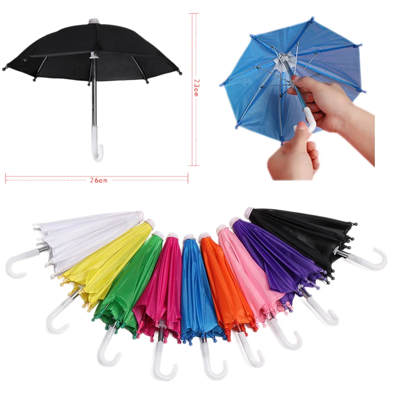 

New 1/3 1/4 BJD Mini Umbrella Rain Gear For 18 Inch American&43Cm Baby New Born Doll Our Generation Accessory Birthday Gift