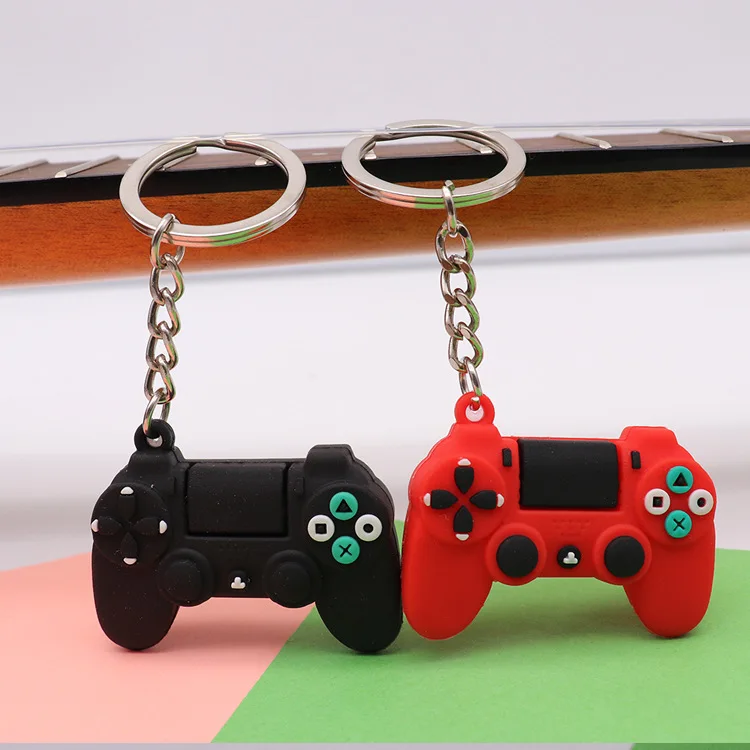 New PVC Soft Rubber Game Console Keychain Men Key Ring Women Bag Pendant Game Doll Car Key Chain Gift Jewelry K4214