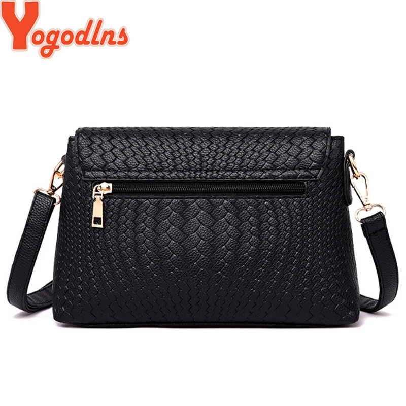 Yogodlns Women Shoulder Bags Small Satchel Simple Design Female Crossbody Bag Soft PU Leather Flap Bag Messenger Bags Sac Femme