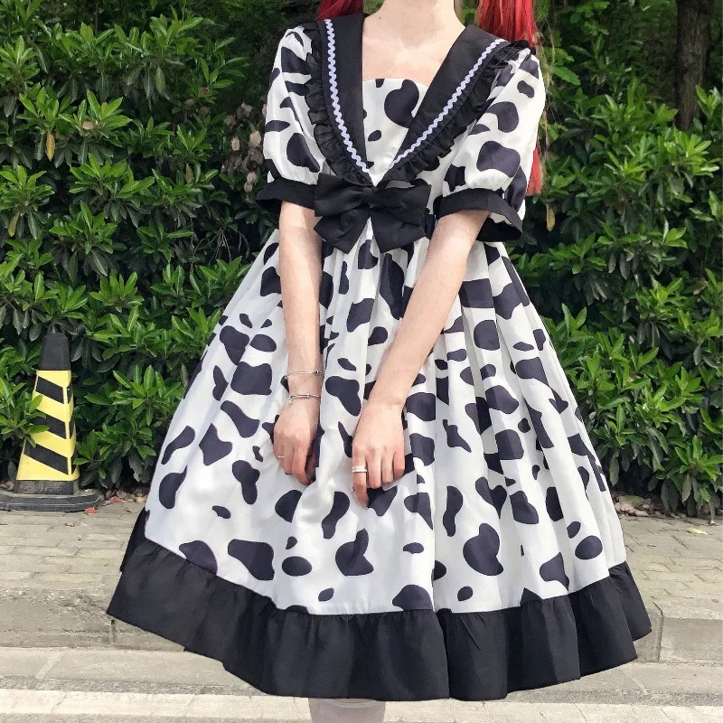 Lolita – robe à nœud de col de marin pour femme, vêtement d'été doux et léger, Style japonais, Original, kawaii