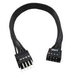 Angitu Front Panel USB 9Pin Male to Female Mothboard USB 2.0 9 Pin/10Pin Extension Cable-30cm