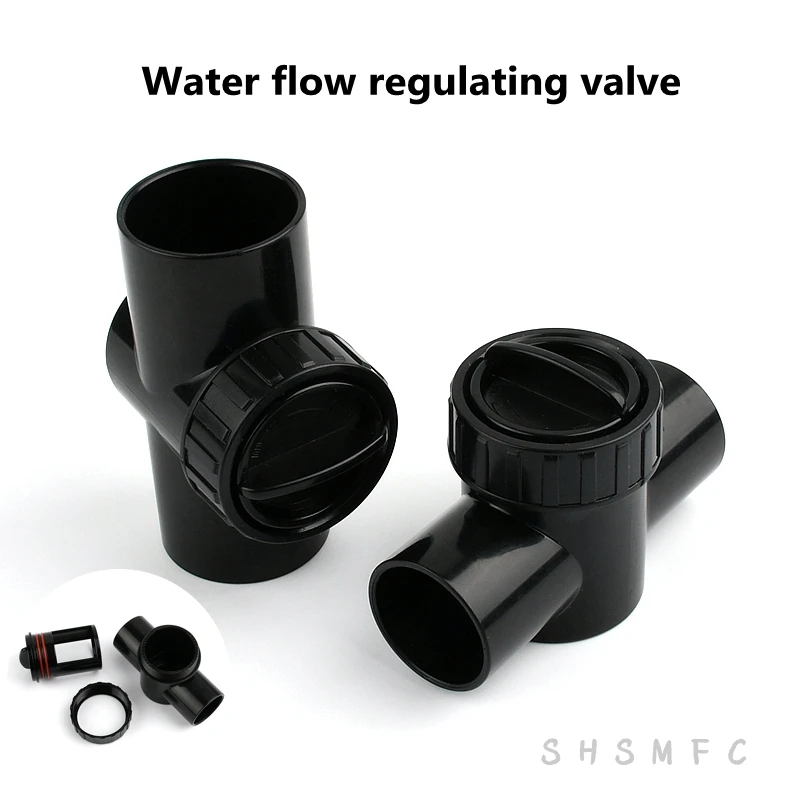 

Black Water Flow Regulating Valve Garden Irrigation Accurate Control Of Sluice Valves Fish Tank PVC Throttle Valve Accessories