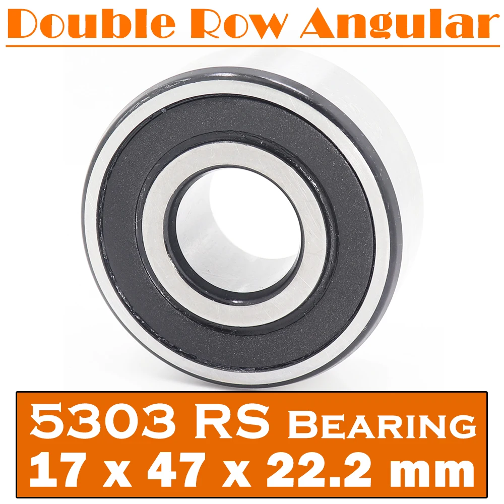 5303 2RS Bearing 17*47*22.2 mm ( 1 PC ) Axial Double Row Angular Contact 5303RS 3303 2RS 3056303 Ball Bearings