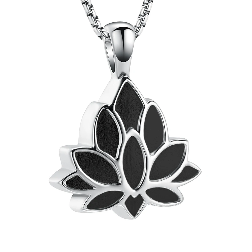 

Cremation Jewelry Lotus Urn Necklace for Ashes Women Stainless Steel Keepsake Pendant Memorial Jewelry Hold Ashes of Loved Ones