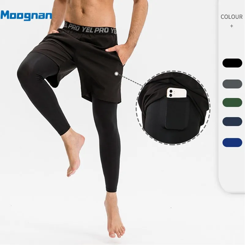 

Mens Running Shorts 2 in 1 Gym Sport Shorts Men double-deck Outdoor Jogging Workout Shorts Sportswear Fitness Short Pants 11325