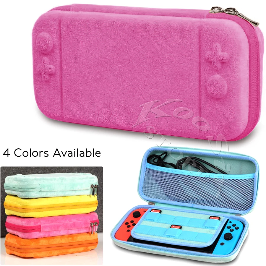 Newest Nintend Switch Cute Soft Plush Bag Nintendos Thin Travel Carrying Case for Nintendo Switch Nintendoswitch Accessories