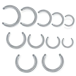 100Pcs Steel Horseshoe Piercing Bar Post Only For Ear Septum Helix Nose Rings Replacement Accessories Piercings Jewelry 14G 16G