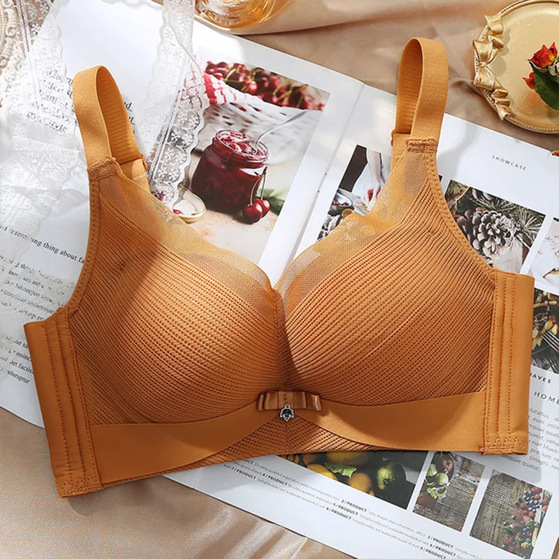 Ladies Bra Without Steel Ring Soft And Breathable Underwear Simple Gathered Tube Top Anti-Sagging Wrapped Chest Lightweight Bras