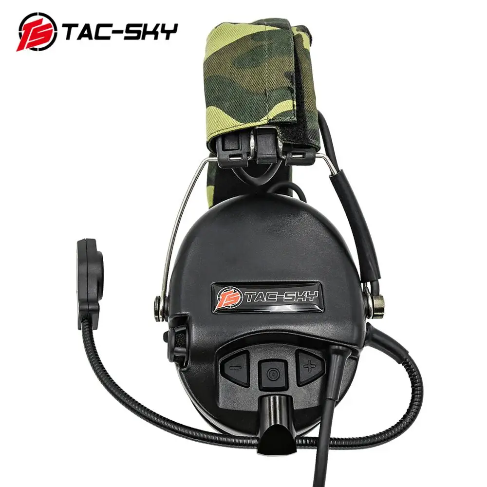 戦術的なノイズキャンセリングTAC-SKY-SEVENヘッドセット,航空会社のパイロットヘッドセット,狩猟,スポーツ,Airsoftシューティングヘッドセット