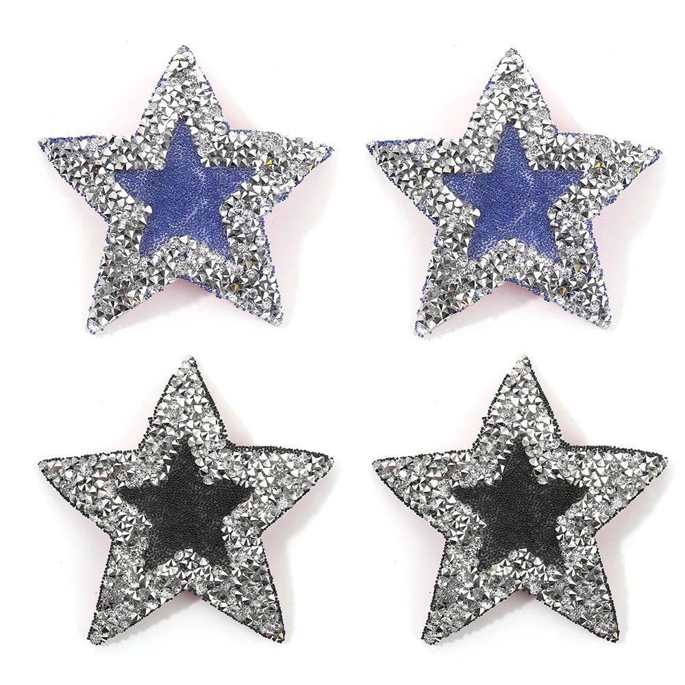 Women's Sexy 1pair Rhinestone Star Nipple Cover Protector Reusable Breast Wear Silicone Nipple Pasties Bra Pads Chest Stickers