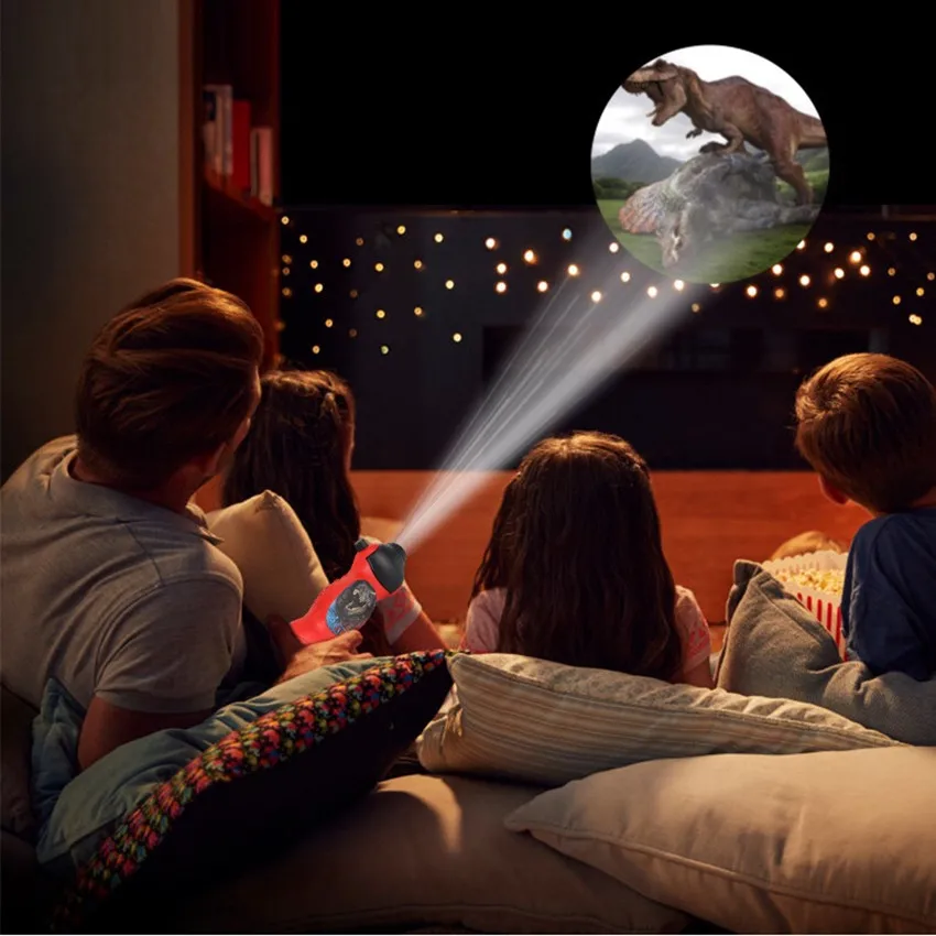 Dinosaurus Haai Projector Kids Night Studie Leren Speelgoed Zaklamp Slapen Geschiedenis Vroege Onderwijs Model Torch Leuk Speelgoed