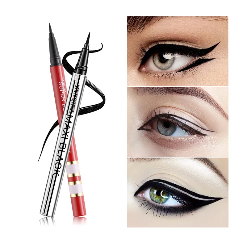 Cross Border Hot Selling yanqina/yan qi na 8634 Silver Tube Eyeliner ye ti bi Is Waterproof Not Easy to Smudge