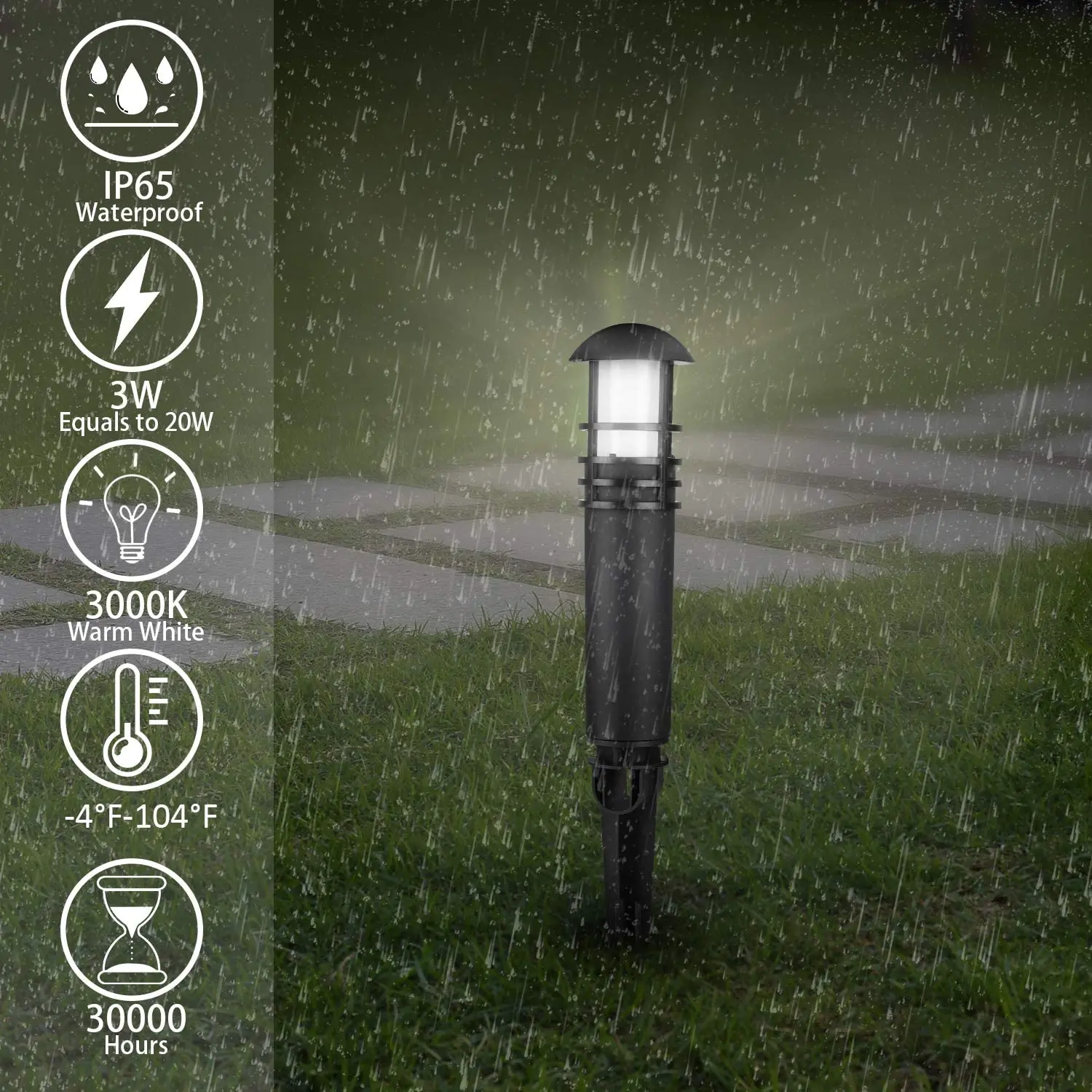 18W Outdoor Garden LED Landscape Lights Mushroom 2*1m Cable Waterproof IP65 DC12V Yard Park Pathway Lawn Lamps