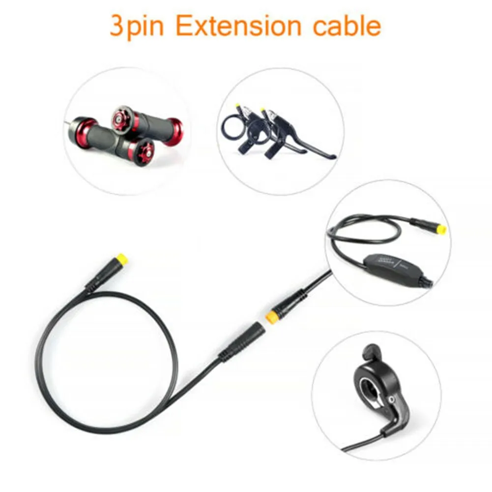 EBike Electric Bicycle 3 Pin For BicycleElectric Scooter AccessoriesSensor Thumb Throttle Extension Cable For BAFANG