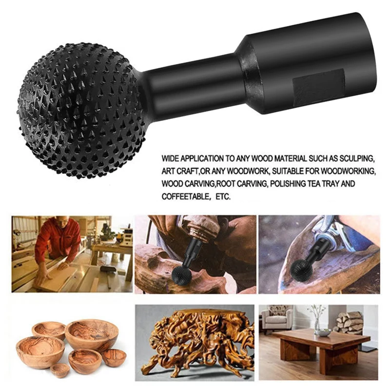 Ball Chisel 10mm/14mm Angle Grinder Ball Grinding Head Woodworking Engraving Polishing Abrasive Electric Accessories Ball File