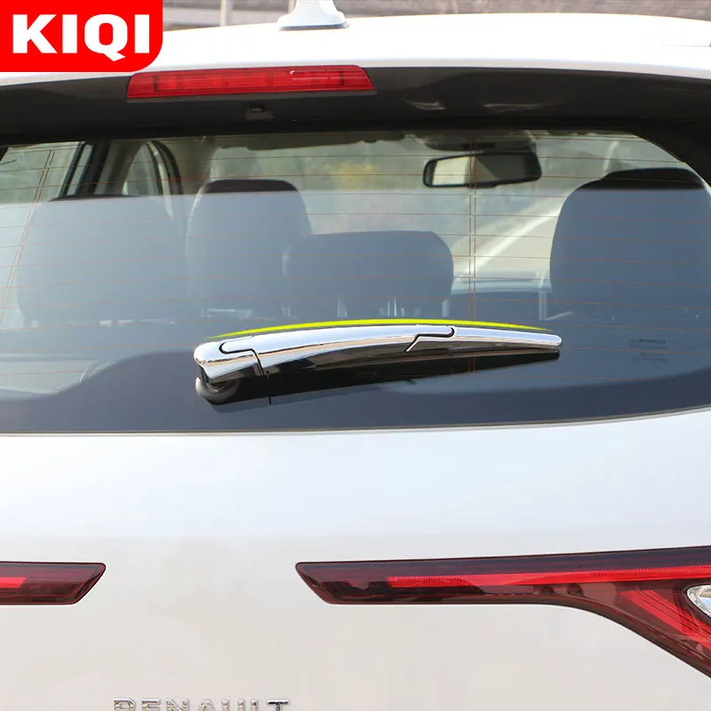 KIQI ABS Chrome Car Rear Window Wiper Blade Cover Trim Stickers for Renault Koleos Samsung QM6 2016 - 2020 Accessories