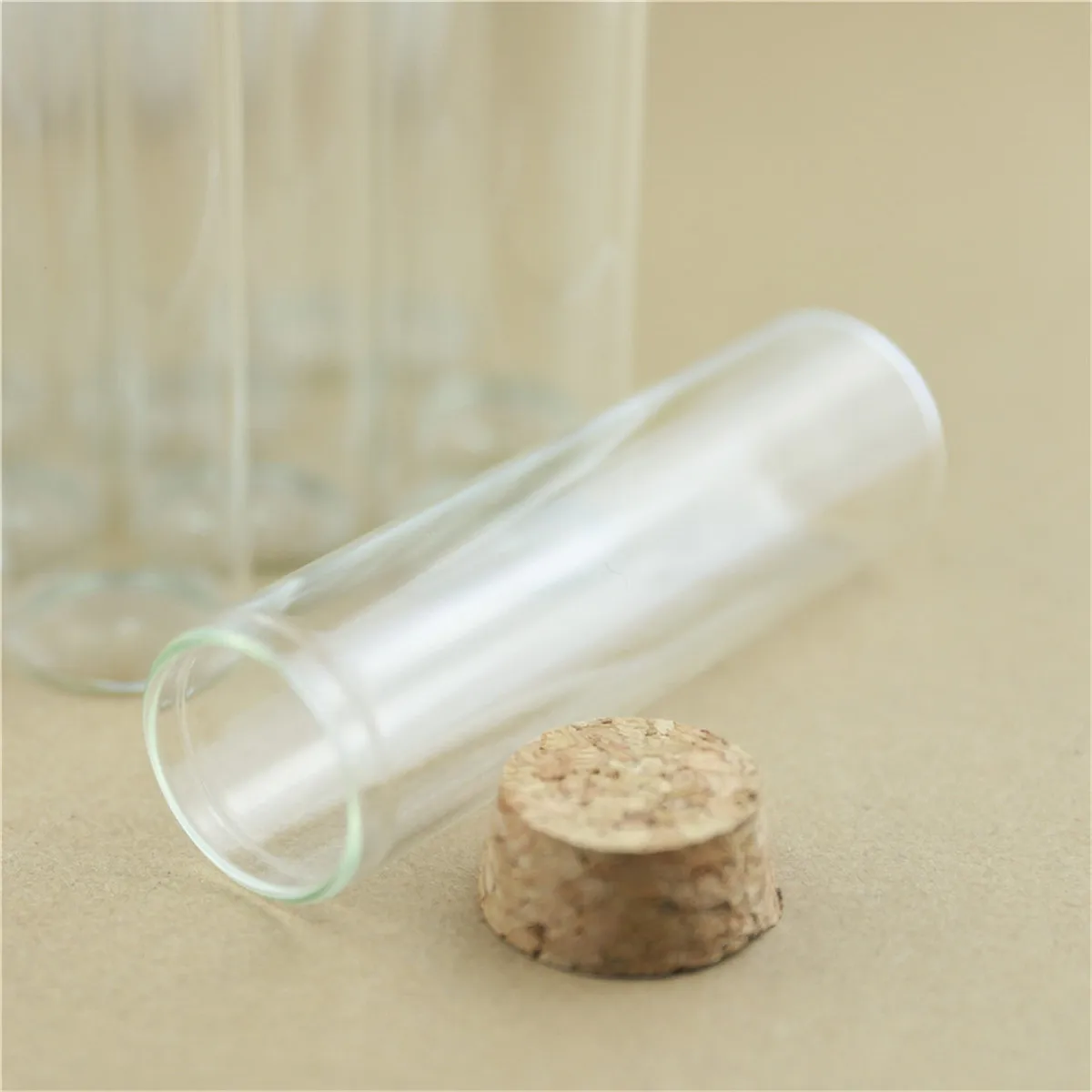 

12 Pieces 30*100mm 50ml Glass Jar Test Tube Small Spicy Storage Cork Glass Bottle Stopper Container Jar Vials DIY Craft