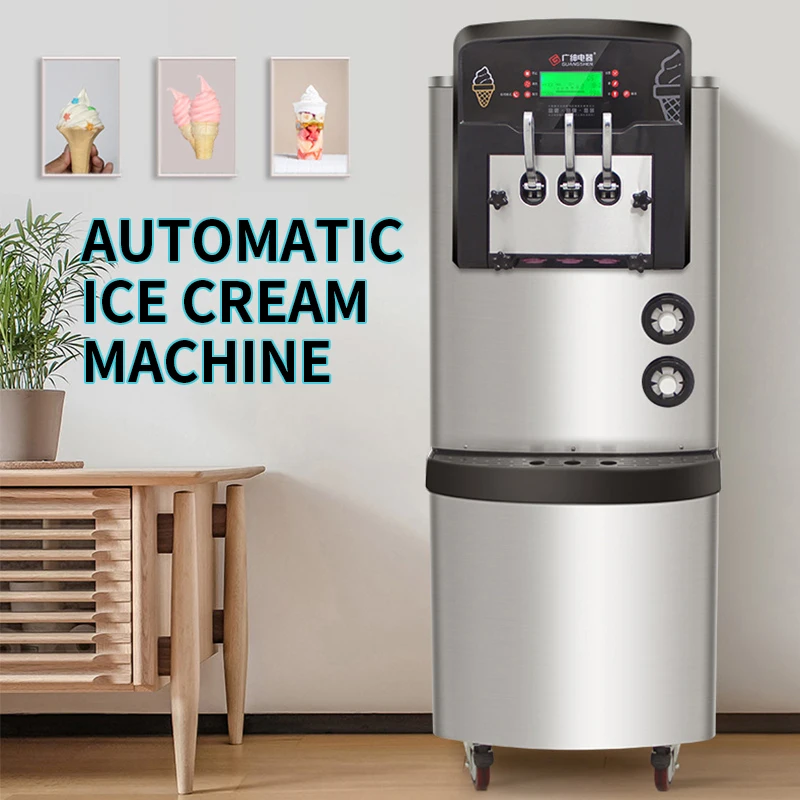 

36-42L/H Ice cream machine commercial Automatic Commercial ice cream maker High puffing pre-cooling function 3300W