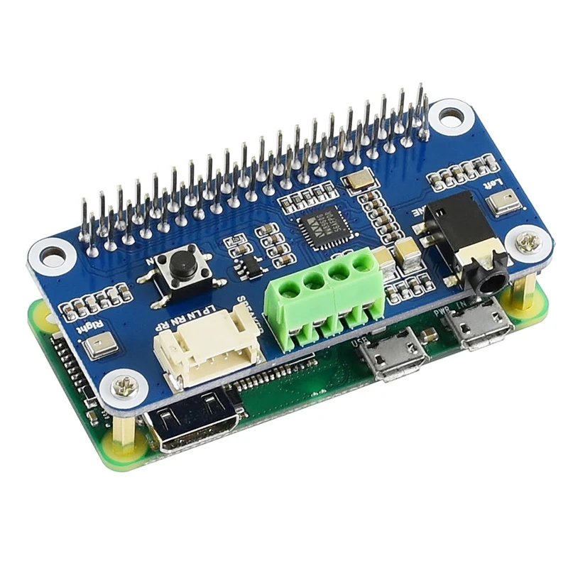 Raspberry Pi Hi-Fi Sound Card WM8960 Audio HAT Stereo Encoding Decoding Play Record Drive Speakers for Pi 5 4B 3B+ 3B Zero 2 W