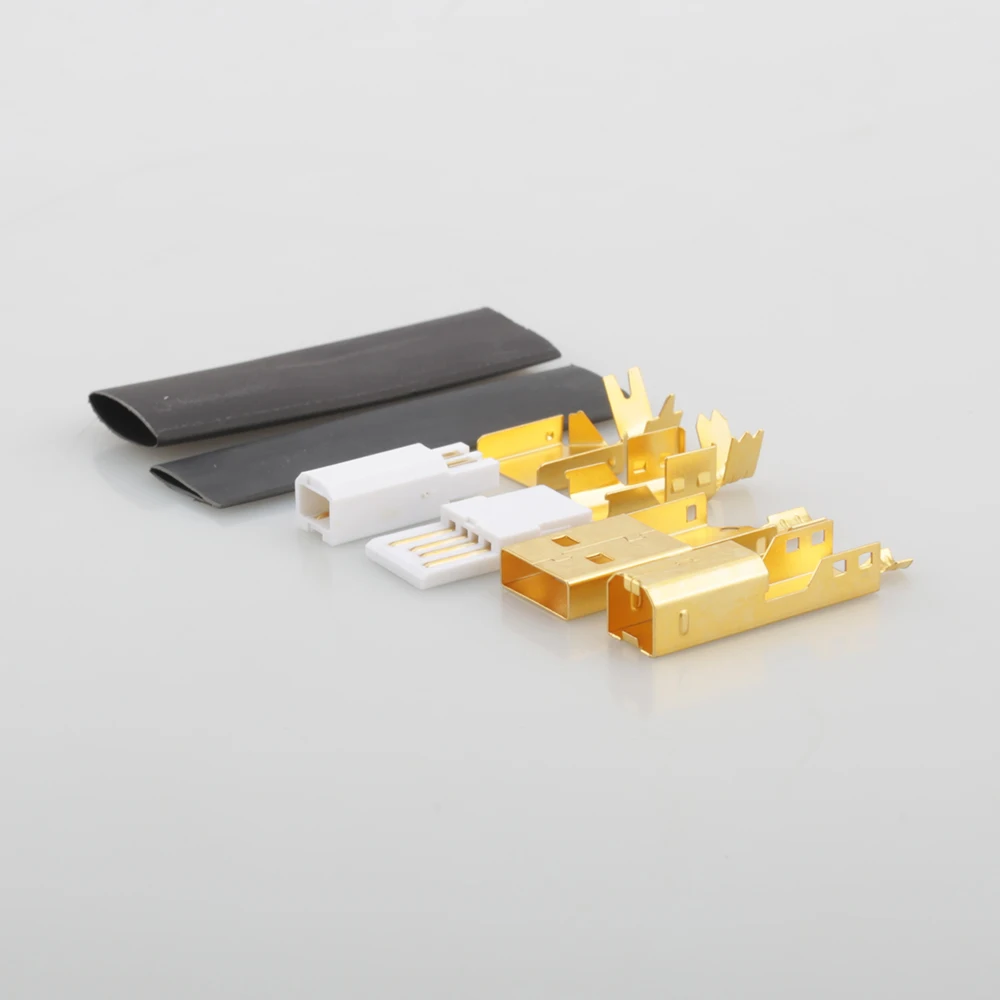 Hochwertiger, vergoldeter USB-Stecker, USB-A+USB-B, Typ A-B, für DIY-USB-Kabel, hergestellt in Taiwan. – Detail 1