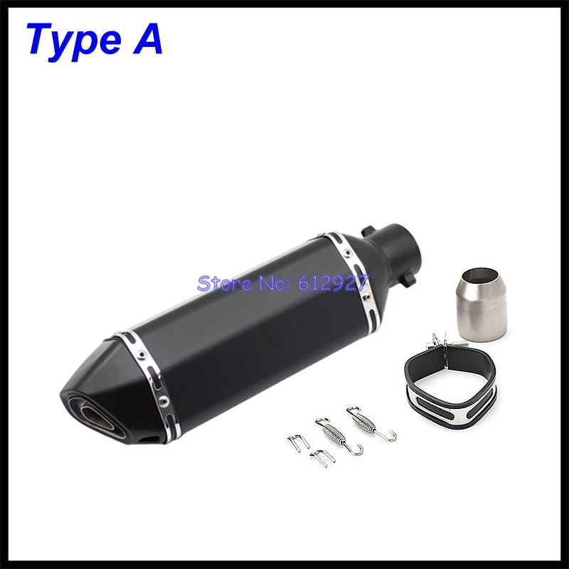 Inlet 51mm Motorcycle Exhaust Pipe Muffler DB Killer Motorbike Escape Moto Slip On Universal for CBR300 CBR400 CBR500 CB600F etc