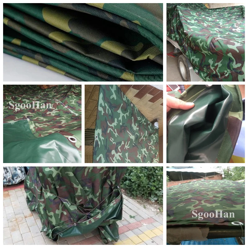 Camo płótno powlekane PVC Banner plandeki do ciężarówek deszczowych markiza zewnętrzna Oxford, odporny na deszcz, tkaniny dom dla zwierząt