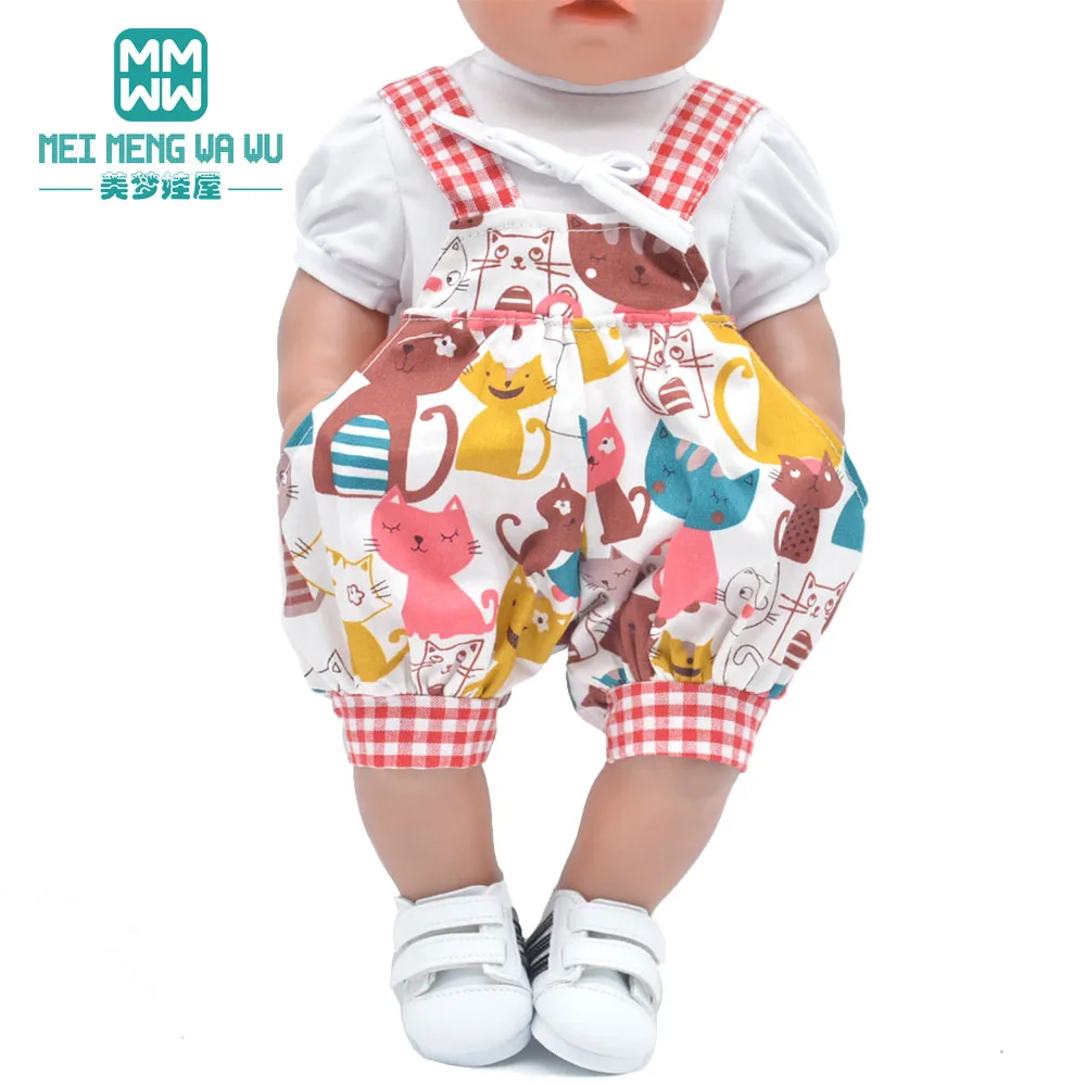 Ubranka dla lalek dla 43-45 cm Zabawka New Born Doll i amerykańska lalka Płaszcze, spódnice, dżinsy T-shirt Prezent dla dziewczynki