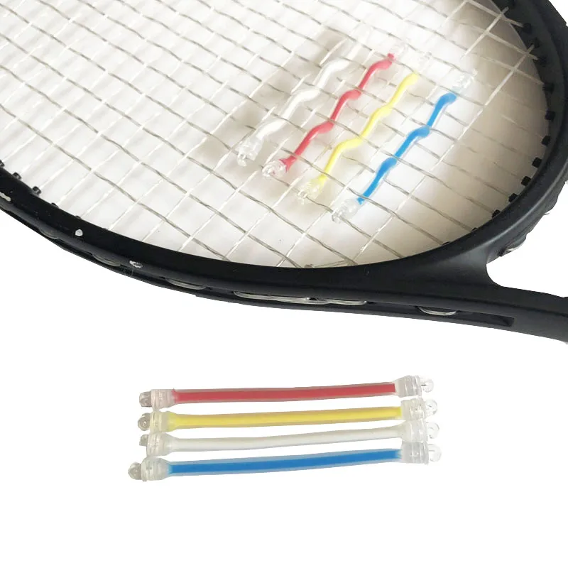 Retail 4pcs ZARSIA Long Shape Hook Silicone Tennis Racket Vibration Dampener Shock Absorber