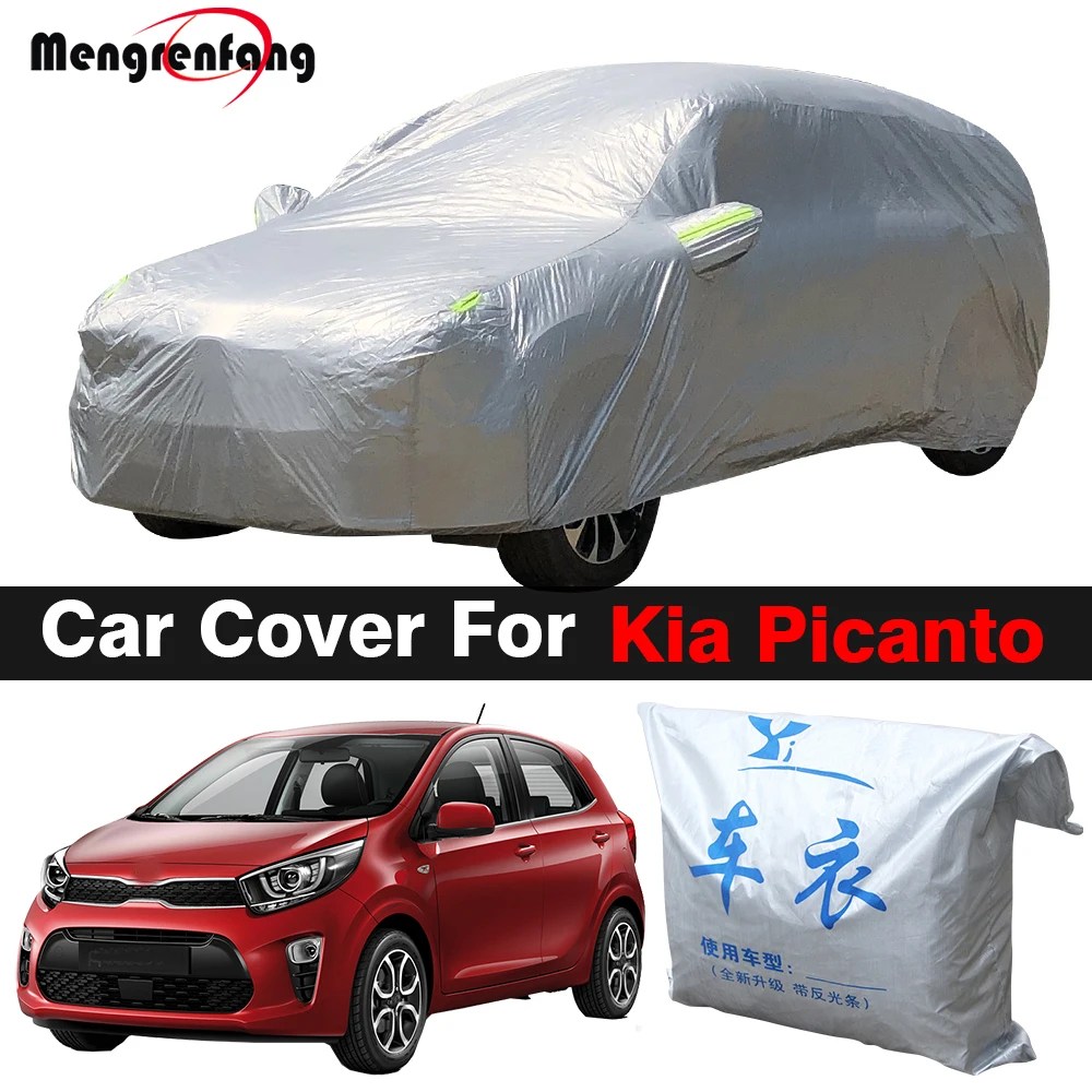 Car Cover Outdoor Anti-UV Sun Shade Snow Rain Dust Resistant Auto Cover For Kia Picanto Morning Eko Taxi Naza Suria