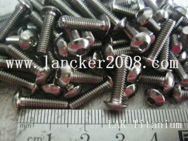 التيتانيوم مسدس المقبس جولة رئيس المسمار Gr5 M3 * 4 5 6 8 10 12 14 16 18 20 22 24 25 30 35 #6