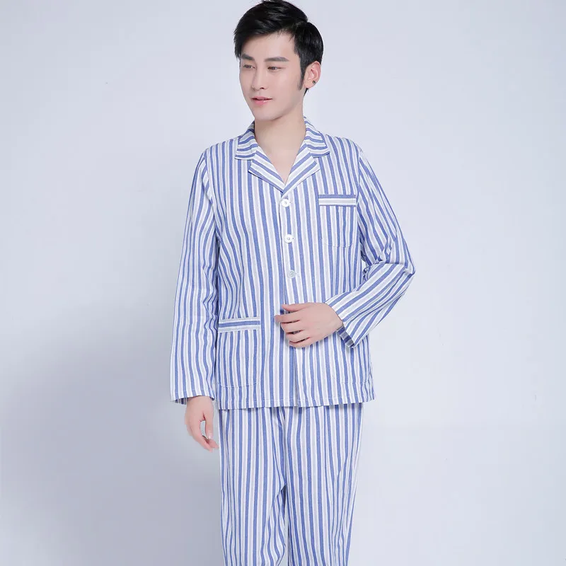 Male Hospital Clothing 100% Cotton Long Sleeved Gown Dress Customized Hospital Patient Suits Mental Hospital Dressing Heartbrand