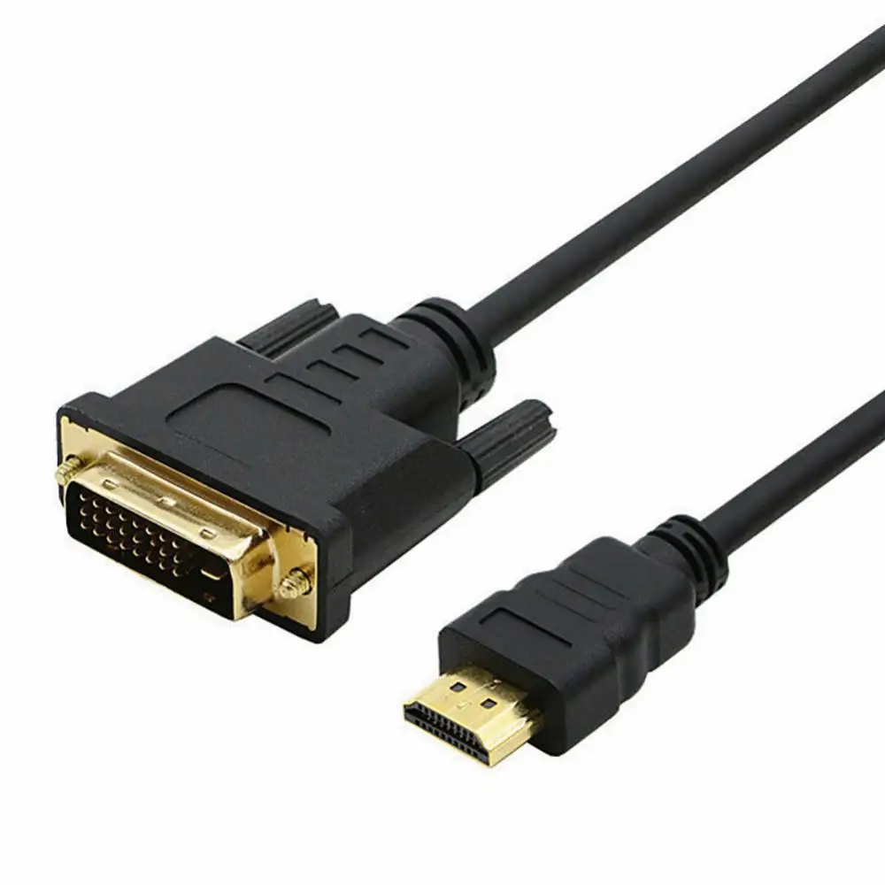 High quality to DVI Cable DVI-D 24+1 pin Adapter 1080p DVI D Male to Male Converter Cable for HDTV DVD Projector