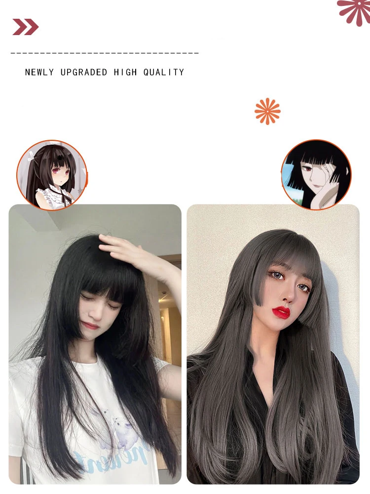 TALANG Princess Hime Cut Bangs Hairstyles Clip In Bangs Hair Hair Bangs for Women Hair Bangs Clip on Hair