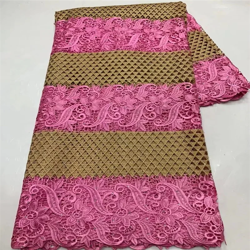 

2021 New Arrival African Lace Fabric High quality nigerian Lace Fabric French Tulle Lace Fabric/Guipure cord lace fabric