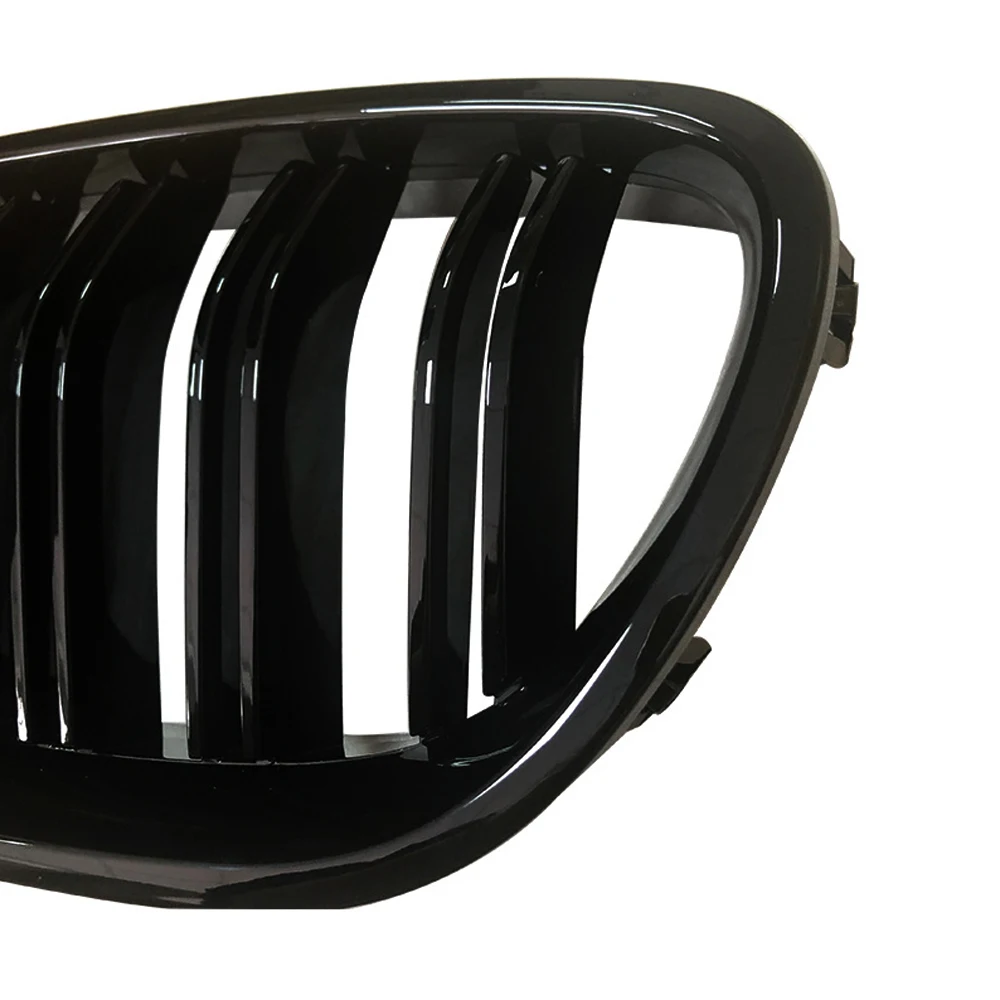 Dupla slat grade gloss preto rim esporte para bmw f10 f18 f02 f11 m5 10-15 acessórios do carro peça de substituição