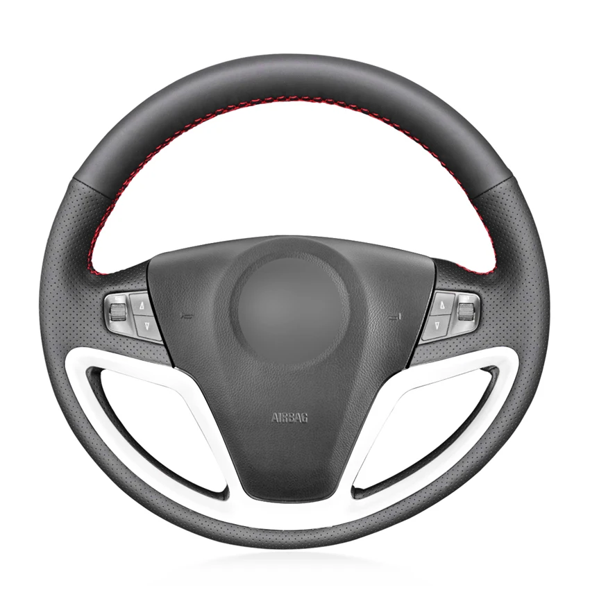 

Hand-stitched Black Leather Car Steering Wheel Cover for Opel Antara Saturn Vue Vauxhall Antara 2006 2007 2008 2009