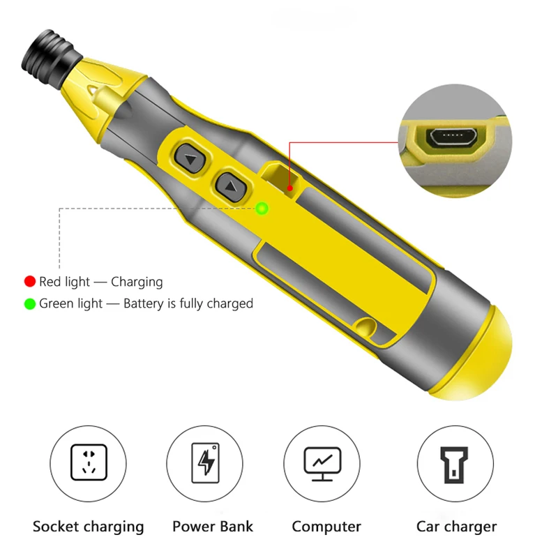 4.2V Cordless Electric Screwdriver Rechargeable LED Screwdriver Bit Kit Household Maintenance Repair Mini Screwdriver Sets Tools